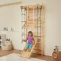 VEVOR Swedish Ladder Wall Gym, 8-in-1 15 Levels Solid Wood Indoor Jungle Gym, 220LBS Wall Stall Bars Climbing Playset with Wall 