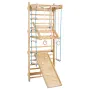 Swedish Ladder Wall Gym, 8-in-1 15 Levels Solid Wood Indoor Jungle Gym, 220LBS Wall Stall Bars Climbing Playset with Wall Ladder
