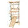 Swedish Ladder Wall Gym, 8-i-1 15 Levels Massivt Træ Indendørs