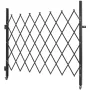 Single Folding Security Gate, Lockable Scissor Gate with 360° Swivel Casters, Outdoor Barricade Steel Retractable Gates, for Ent