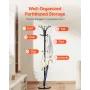 Freestanding Coat Rack, Metal Coats Rack Stand with Umbrella Holder, Stable Marble Base & 14 Hooks, Hall Coat Tree for Entryway,
