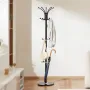 Freestanding Coat Rack, Metal Coats Rack Stand with Umbrella Holder, Stable Marble Base & 14 Hooks, Hall Coat Tree for Entryway,