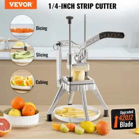 Commercial Vegetable Fruit Chopper 1/4" Blade Heavy Duty Professional Food Dicer Kattex French Fry Cutter Onion Slicer