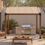 Pergola Kit, 4x4 Inch 3-Way Slanted Bracket for 92 x 92 mm Wood Beams in Actual Size, Carbon Steel Pergola Bracket with Screws a