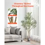 VEVOR 150cm Artificial Olive Tree with Black Pot, Tall Fake Tree with Natural Wood Trunk & Realistic Green Leaves and Fruits, In