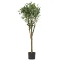 150cm Artificial Olive Tree with Black Pot, Tall Fake Tree with Natural Wood Trunk & Realistic Green Leaves and Fruits, Indoor F