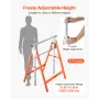 VEVOR Saw Horses, 2 Pack Folding Work Horses, 199.6 kg Load Capacity Sawhorse with Heavy Duty Legs, Adjustable Height Saw Horse 