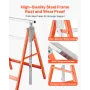 Saw Horses, 2 Pack Folding Work Horses, 199.6 kg Load Capacity Sawhorse with Heavy Duty Legs, Adjustable Height Saw Horse with N