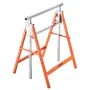 Saw Horses, 2 Pack Folding Work Horses, 199.6 kg Load Capacity Sawhorse with Heavy Duty Legs, Adjustable Height Saw Horse with N