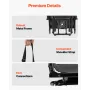 Hunting Chair, 360° Silent Swivel, Foldable Lightweight Portable Blind Chair, Heavy-Duty Steel Frame Ground Stool Seat, with Arm