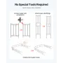 Garden Arbor, 2.4 (H) x 2.5 (W) x 0.4 (D) m Metal Archway, Sturdy Outdoor Trellis Arch with Stakes, Easy to Assemble, Pergola Ar