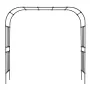 VEVOR Garden Arbor, 2.4 (H) x 2.5 (W) x 0.4 (D) m Metal Archway, Sturdy Outdoor Trellis Arch with Stakes, Easy to Assemble, Perg