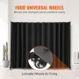 VEVOR Room Divider, Portable Panel Room Divider with Wheels Curtain Divider Stand, Freestanding Room Divider Privacy Screen for 