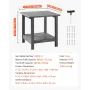 VEVOR Outdoor Side Table, 450W x 380D x 440H mm, Double Layer HDPE Outside End Table for Easy Maintenance, Withstand Harsh Weath