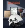 Industrial Safety Helmet, ANSI/ISEA Z89.1 Approved ABS Hard Hat with Visor & Earmuffs, 6-Point Ratchet Suspension, Adjustable Ve