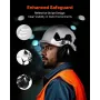 Industrial Safety Helmet, ANSI/ISEA Z89.1 Approved ABS Hard Hat with Visor & Earmuffs, 6-Point Ratchet Suspension, Adjustable Ve