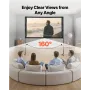 VEVOR Projector Screen with Stand, 80 Inch 160° Wide Angle Indoor Outdoor Projection Screen, 16:9 4K HD Wrinkleless Portable Dua