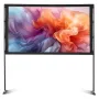 VEVOR Projector Screen with Stand, 80 Inch 160° Wide Angle Indoor Outdoor Projection Screen, 16:9 4K HD Wrinkleless Portable Dua