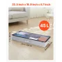 Opbevaring under seng med klare låg, 850 x 430 x 120 mm, 45L