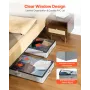 VEVOR Under Bed Storage with Clear Lids, 850 x 430 x 120 mm, 45L Large Underbed Clothes Storage Containers, Low Profile Under Be