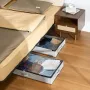 Opbevaring under seng med klare låg, 850 x 430 x 120 mm, 45L