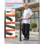 198 cm Complete Cable Railing Kit with Post, 89 cm Tall Matte Black Stainless Steel Handrail Cuttable for Outdoor/Indoor Steps, 