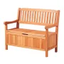 VEVOR Outdoor Storage Bench, 2-Person Wooden Storage Bench, 125L Deck Box with Side Handle, Supports up to 320 kg, Weatherproof 