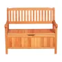 VEVOR Outdoor Storage Bench, 2-Person Wooden Storage Bench, 125L Deck Box with Side Handle, Supports up to 320 kg, Weatherproof 