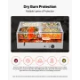 Commercial Food Warmer, 1500W Electric Stainless Steel Steam Food Warmer with Lid, 4-Pan Fast Heating Countertop Buffet Bain Mar
