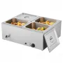 kommerciel madvarmer, 1500 W elektrisk dampvarmer i rustfrit