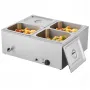 kommerciel madvarmer, 1500 W elektrisk dampvarmer i rustfrit