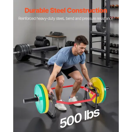 VEVOR Trap Bar Hex Bar, 50mm Hex Barbell, 240 kg Capacity Shrug Bars, Weightlifting and Strength Training Equipment, Home Gym fo