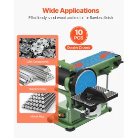 VEVOR Sanding Belts, 100 x 915mm Belt Sander Sanding Belts, 10PCS (2 of Each 40 60 80 120 240 Grits) Zirconia for Knife Sharpeni