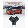 Diesel Heater Connector, 75mm Diesel Heater Duct Connector Accessories, 3-Way Y Branch Diesels Heaters Air Vent Duct with 2 90° 