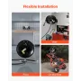 Pressure Washer Hose Reel, 15.2 m x 9.5 mm Heavy-Duty Steel Bracket-Mounted Pressure Hose Reel, Wall/Floor/Truck Mount, 4000PSI 