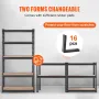 Storage Shelving Unit, 5-Tier Adjustable, 2000 lbs Capacity, Heavy Duty Garage Shelves Metal Organizer Utility Rack, Black, 30" 