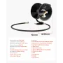 Pressure Washer Hose Reel, 15.2 m x 9.5 mm Heavy-Duty Steel Bracket-Mounted Pressure Hose Reel, Wall/Floor/Truck Mount, 4000PSI 