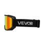 VEVOR Ski Goggles, Cylindrical Lens with Orange Revo Coating, OTG Anti fog Snow Goggles for Men Women Youth, TPU Frame & Ventila