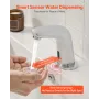 VEVOR Touchless Bathroom Sink Faucet, Automatic Motion Sensor Restroom Toilet Faucet Cold Water with Hole Cover Plate, Battery O