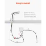 Touchless Bathroom Sink Faucet, Automatic Motion Sensor Restroom Toilet Faucet Cold Water with Hole Cover Plate, Battery Operate