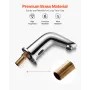 Touchless Bathroom Sink Faucet, Automatic Motion Sensor Restroom Toilet Faucet Cold Water with Hole Cover Plate, Battery Operate
