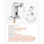 Touchless Bathroom Sink Faucet, Automatic Motion Sensor Restroom Toilet Faucet Cold Water with Hole Cover Plate, Battery Operate