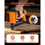 Pneumatic Staple Gun, 21 Gauge Pneumatic Upholstery Stapler for 80 Series 12.8mm Crown 6mm-16mm Length Staples, 70-110 PSI Air S