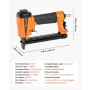 VEVOR Pneumatic Staple Gun, 21 Gauge Pneumatic Upholstery Stapler for 80 Series 12.8mm Crown 6mm-16mm Length Staples, 70-110 PSI
