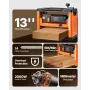 Thickness Planer, 330 mm Width Worktable, Woodworking Power Benchtop Planer, Spiral-Style Cutterhead with 24 Inserts, 2000W 2350
