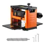 Thickness Planer, 330 mm Width Worktable, Woodworking Power Benchtop Planer, Spiral-Style Cutterhead with 24 Inserts, 2000W 2350