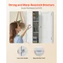 VEVOR Bathroom Wall Cabinet, 2 Doors and Adjustable Shelf, Over the Toilet Storage Medicine Cabinet Wall Mounted, Space Saving H