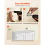 Bathroom Wall Cabinet, 2 Doors and Adjustable Shelf, Over the Toilet Storage Medicine Cabinet Wall Mounted, Space Saving Hanging