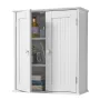 Bathroom Wall Cabinet, 2 Doors and Adjustable Shelf, Over the Toilet Storage Medicine Cabinet Wall Mounted, Space Saving Hanging