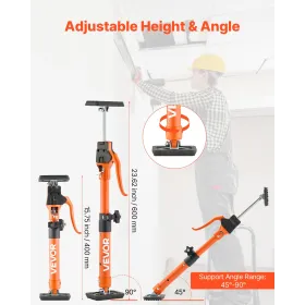 VEVOR Cabinet Jack Support Pole, 2-Pack, 40-60 cm Steel Telescopic Quick Support Rod, Adjustable 3rd Hand System up to 100 kg Ca